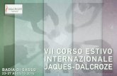 VII CORSO ESTIVO INTERNAZIONALE JAQUES-DALCROZE