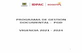 PROGRAMA DE GESTION DOCUMENTAL - PGD VIGENCIA 2021 - …