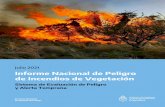 Julio 2021 Informe Nacional de Peligro de Incendios de ...