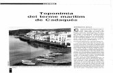 Toponimia del terme marítim de Cadaqués
