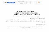 MANUAL PLAN INSTITUCIONAL DE ARCHIVOS 2019 2022