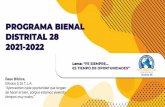 PROGRAMA BIENAL DISTRITAL 28 2021-2022 - IPUC