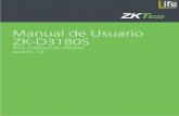 Manual de Usuario ZK-D3180S - LIFE SEGURIDAD