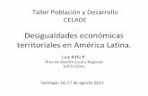 Desigualdades económicas territoriales América Latina.