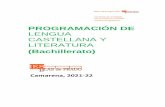 PROGRAMACIÓN LENGUA CASTELLANA Y LITERATURA 2016-17