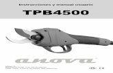 Instrucciones y manual usuario TPB4500