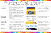 Aprendizaje Virtual de Segundo Grado Lunes 20 de Abril