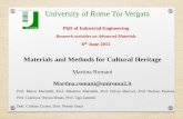 Romani Materials and Methods for Cultural Heritage