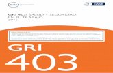GRI 403: SALUD Y SEGURIDAD EN EL TRABAJO 2016
