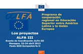 Los proyectos ALFA III - EUROPA