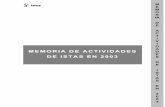 MEMORIA DE ACTIVIDADES ISTAS 2001