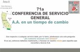 71a CONFERENCIA DE SERVICIO GENERAL A.A. en un tiempo de ...