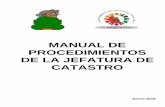 MANUAL DE PROCEDIMIENTOS DE LA JEFATURA DE CATASTRO