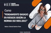 NORMA ISO 9001:2015” Curso EN RIESGOS SEGÚN LA ...