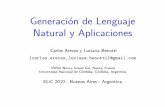 Generación de Lenguaje Natural y Aplicaciones