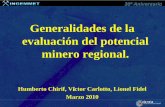 Generalidades de la evaluación del potencial minero regional.