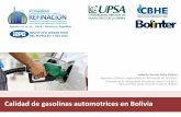 Calidad de gasolinas automotrices en Bolivia
