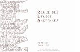 REVUE DES ÉTUDES ANCIENNES TOME 120, 2018 N 1