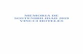 MEMORIA DE SOSTENIBILIDAD 2019 VINCCI HOTELES