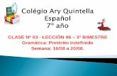 CLASE Nº 03 - LECCIÓN 06 3º BIMESTRE Gramática: Pretérito ...