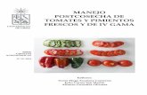 Manejo postcosecha de tomates y pimientos fresco y de IV gama