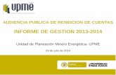 INFORME DE GESTION 2013-2014 - minenergia.gov.co