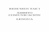 RESUMEN TAE I ÁMBITO COMUNICACIÓN LENGUA