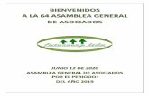 BIENVENIDOS A LA 64 ASAMBLEA GENERAL DE ASOCIADOS