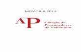 MEMORIA 2019 - Ilustre Colegio de Procuradores de Valladolid