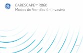 CARESCAPE R860 Modos de Ventilación Invasiva