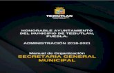 HONORABLE AYUNTAMIENTO DEL MUNICIPIO DE TEZIUTLÁN, PUEBLA …
