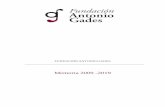 Memoria 2009 -2019 - Antonio Gades