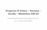 Proyecto LT Chilca – Poroma –Ocoña – Montalvo 500 kV