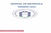 MANUAL DE MATRICULA VERANO 2022