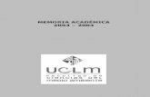 MEMORIA ACADÉMICA 2003 2004 - Universidad de Castilla