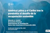 América Latina y el Caribe tras la pandemia: el desafío de ...