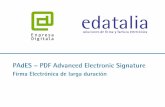 PAdES PDF Advanced Electronic Signature