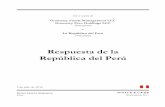 Respuesta de la República del Perú
