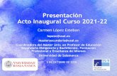 Presentación Acto Inaugural Curso 2021-22