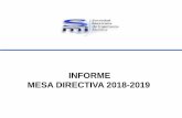INFORME MESA DIRECTIVA 2018-2019