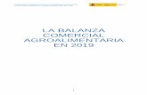 LA BALANZA COMERCIAL AGROALIMENTARIA EN 2019