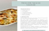Coliflor Pasta con Salsa de - Familia Sana & Organizada