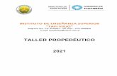 TALLER PROPEDÉUTICO 2021 - INFD