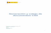 Generación y cotejo de documentos CSV