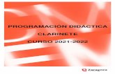 PROGRAMACIÓN DIDÁCTICA CLARINETE CURSO 2021-2022
