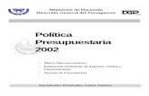 Política Presupuestaria 2002 - Portal de Transparencia ...