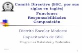 Comité Directivo (SSC, por sus siglas en inglés) Funciones ...