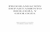 PROGRAMACIÓN DEPARTAMENTO BIOLOGÍA Y GEOLOGÍA
