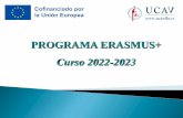 PROGRAMA ERASMUS+ Curso 2022-2023