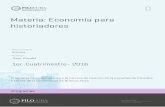 Materia: Economía para historiadores